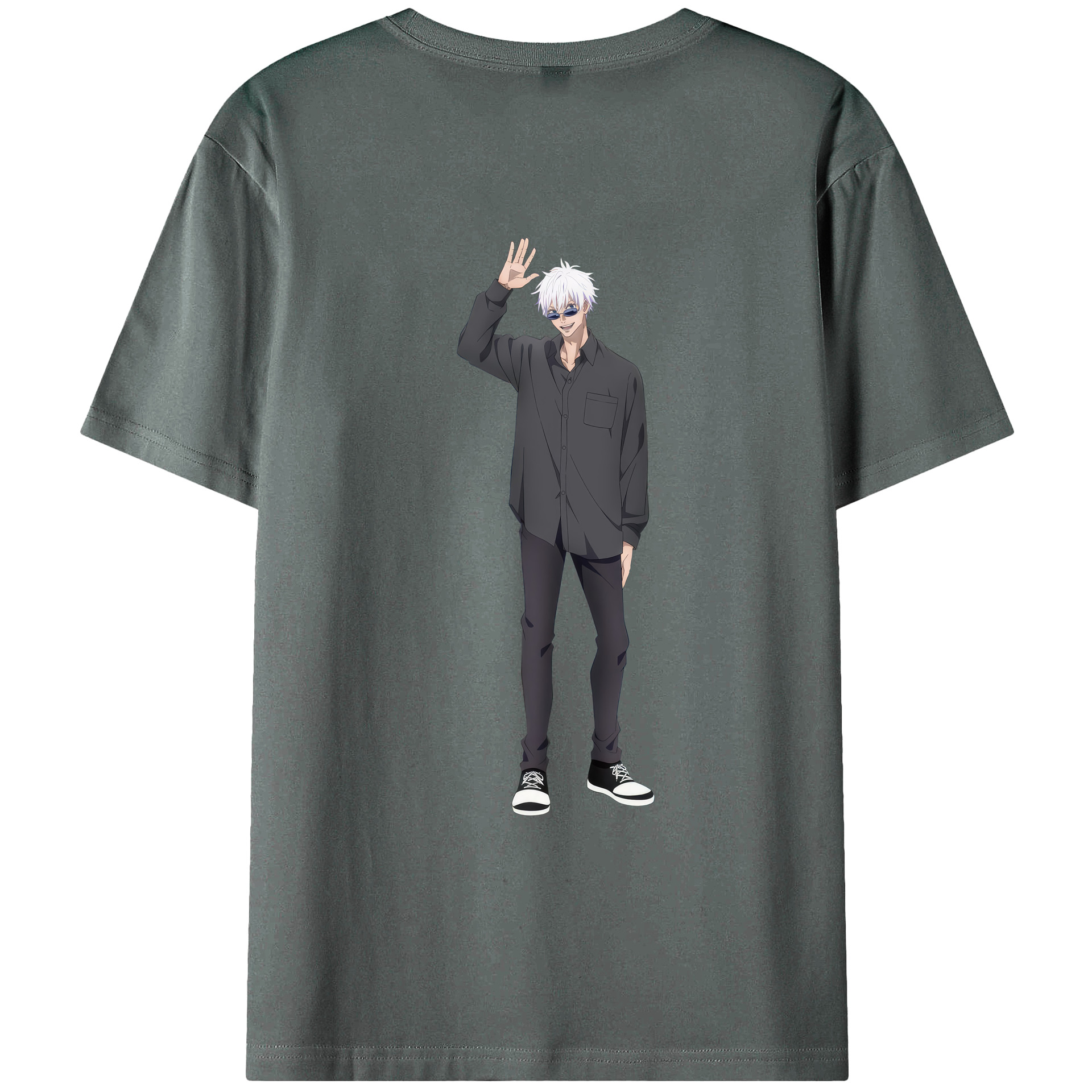 （画像用） 呪術廻戦 Jujutsu Kaisen 綿100％ メンズ半袖Tシャツ（バックプリント） 通気性